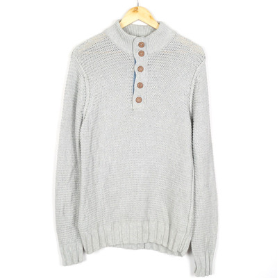 NN07 NO NATIONALITÄT HOGSON Herren Pullover Gr.M Pulli High Neck Grau