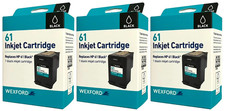 Wexford 61 Black Ink Cartridge OEM CH561WN   Replaces HP 61   3 pack New/Sealed