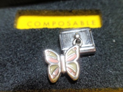 ** Original NOMINATION SCHMETTERLING HÄNGER Silber Charm UVP 35£ **