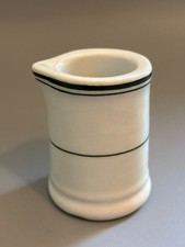 Vintage Green Stripe Restaurant Ware Individual Creamer Vitrified China 2.5