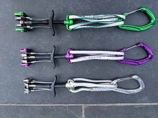DMM Dragon Cams with Alpha Trad Carabiners Sizes 0 1 and 2