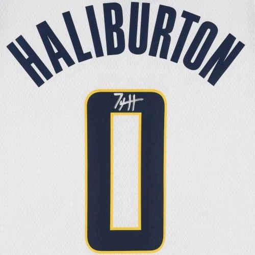 Tyrese Haliburton Indiana Pacers Signed Nike White Association Swingman Jersey - Image 4 of 4