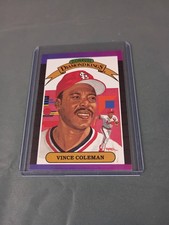 1989 Donruss Baseball Diamond Kings Vince Coleman (HOF) #19 St Louis Cardinals.