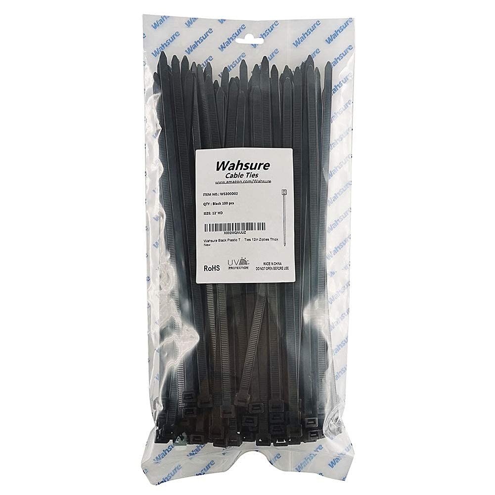 Heavy Duty 12 Inch Zip Ties 120 Lbs UV Resistant Industrial Cable Ties