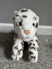 Toys R Us Animal Alley White Snow Spotted Leopard Plush Stuffed Animal Cat