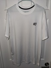 Vintage Nike Kd Dri-Fit T Shirt XL Kevin Durant Okc NBA White RARE Basketball