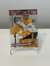Juuse Saros 2025-26 Upper Deck Series 2 Clear Cut Nashville Predators