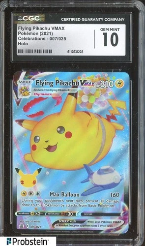 2021 Pokemon Celebrations 007/025 Flying Pikachu VMAX Holo CGC 10 GEM MINT