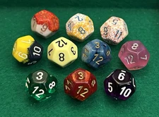 Chessex dice lot - D12 - Twelve-sided Dice