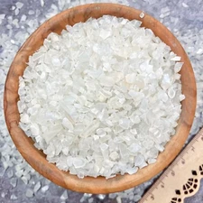 Crushed White Moonstone Chips, 2mm-4mm, for Resin Molds, Embellishments, Art