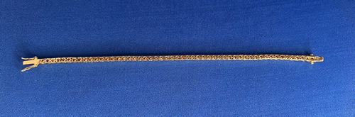 Vintage Joan Rivers 8” Tennis Bracelet Gold Tone Red White Blue Crystals - NEW - Picture 6 of 8