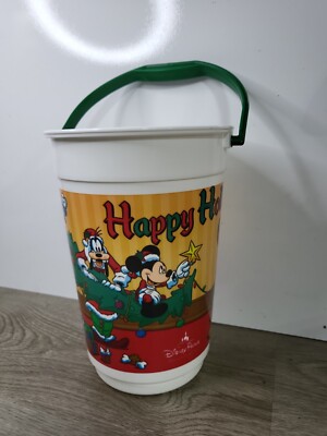 WALT DISNEY Parks & Resorts HAPPY HOLIDAYS 7.5'' Popcorn Bucket No Lid