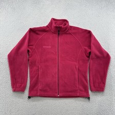 Columbia Women's Pink Fleece Full Zip Up Jacket Size Medium