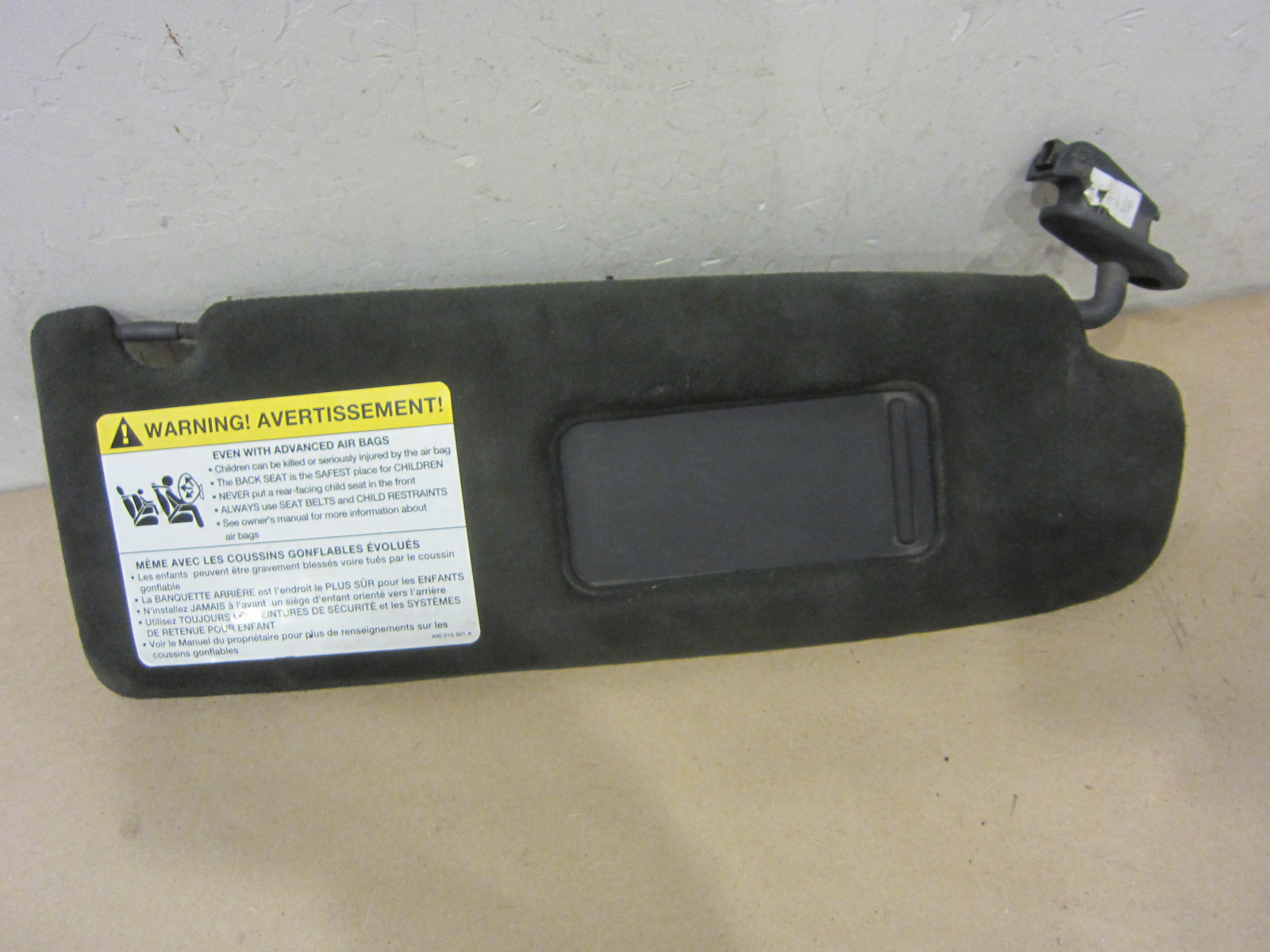 Lamborghini Gallardo - RH Sun Visor / Alcantara / Mirror - P/N 408857552
