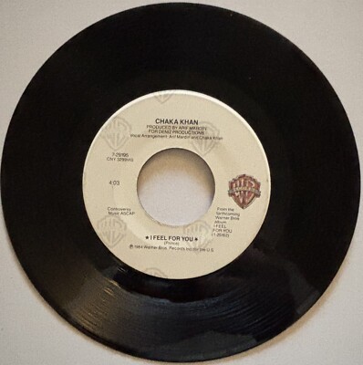 Chaka Khan  I Feel For You  Warner Brothers * 7in 45 * Graded VG+