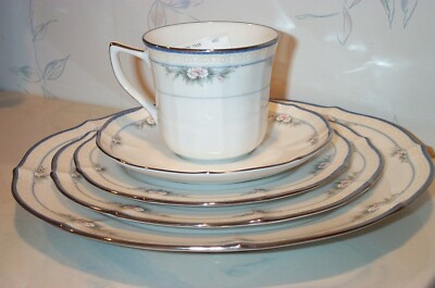NEW Noritake ALLENDALE 5 pc Place Setting (S) DINNER Salad BREAD Cup SAUCER