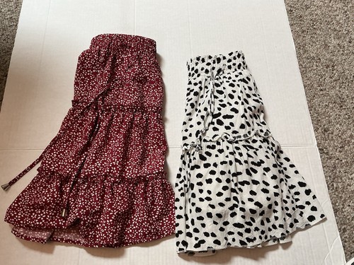 Two - Tiered Skirts Sz.  Medium Pull On Elastic Waist EUC - Very Pretty - Picture 3 of 9