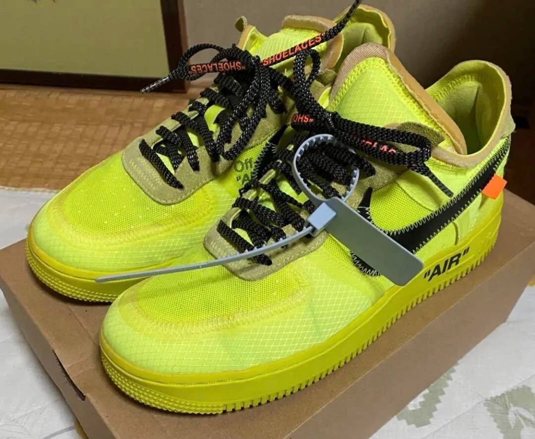 Off-White × Nike Air Force 1 Volt AO4606-700 The 10 Yellow [Size US9] with  Box