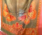 Used Unbranded, Extra-large, Tapestry-style Wrap w Butterfly Design, 72x27 in. — photo 2
