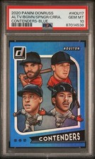 HOUSTON ASTROS PSA 10 GEM 2020 Donruss Contenders Blue Holo 14/99 #HOU-17 POP 1