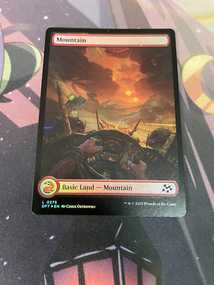MTG - MOUNTAIN (0275) - COMMON - NM - DFT - FOIL - FULL ART