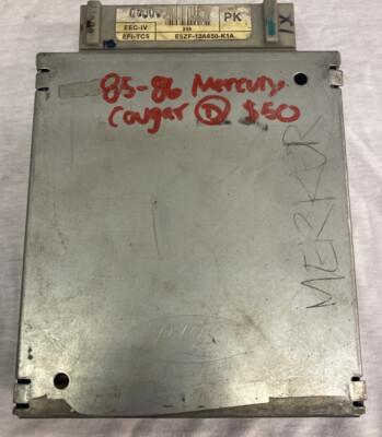 1985 86 MERCURY COUGAR OEM ENGINE COMPUTER BOX E5ZF-12A650-K1A