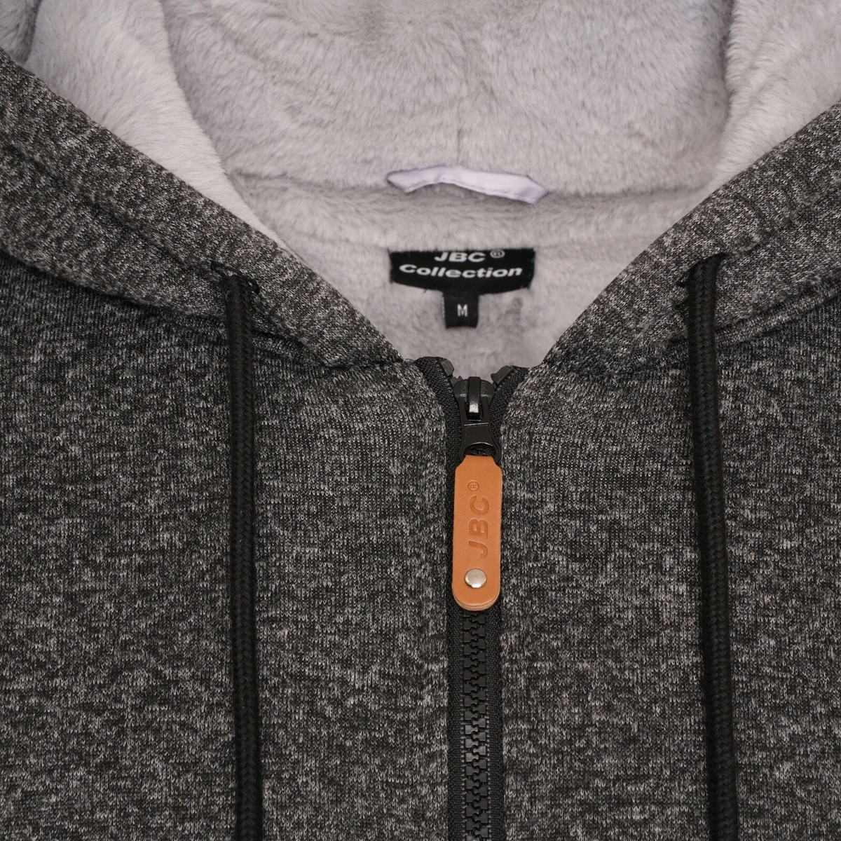 M dear プレミアムコレクション Mens Fur Lined Hooded Jacket Luxury Sherpa Zip Up Winter Padded