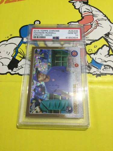 Addison Russell [Gold] #US208 2015 Topps Chrome Update card