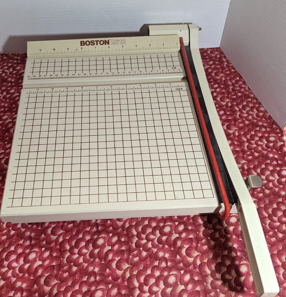 VTG Paper Cutter Boston 2612 Guillotine Trimmer Heavy Duty USA | eBay