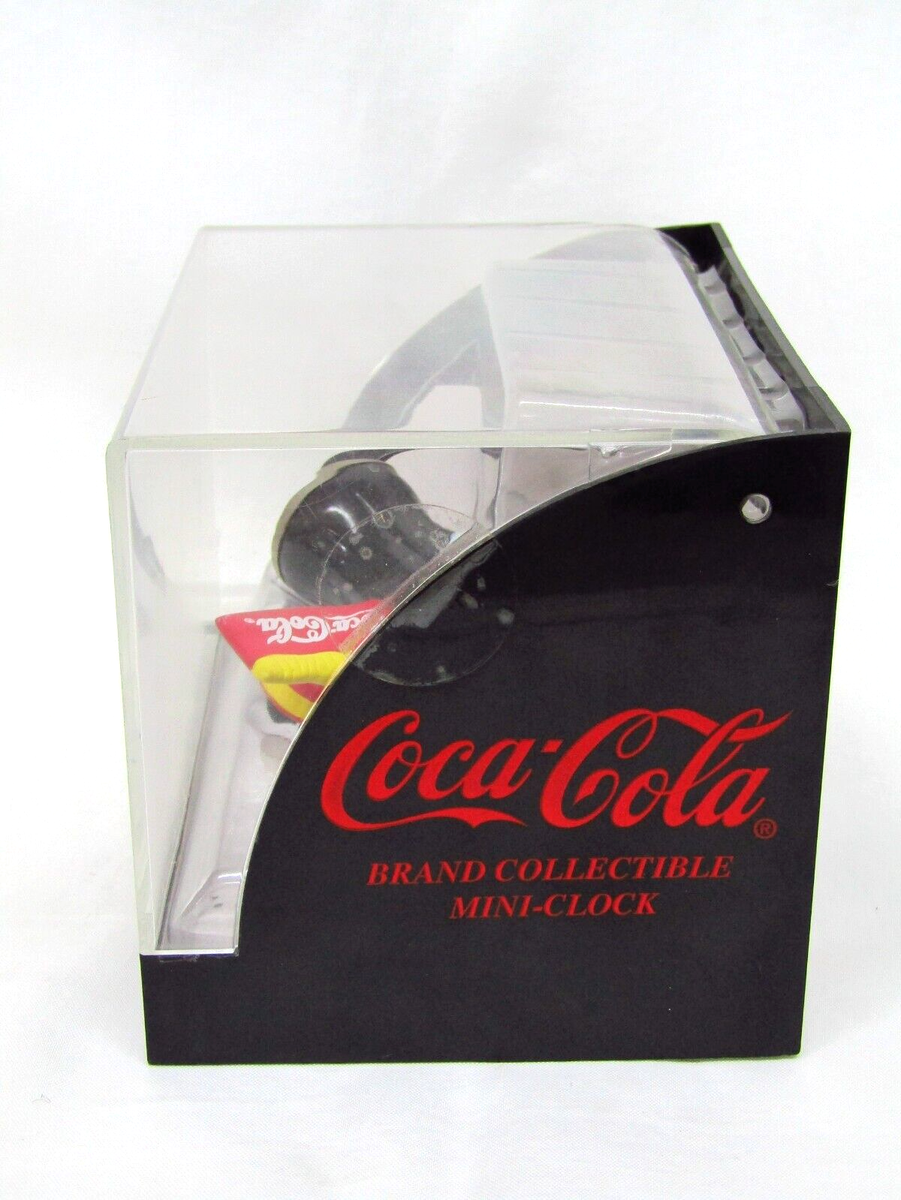 Vintage 1999 Coca Cola Coke Bottle Shaped Airplane Mini Clock
