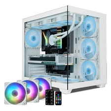 VETROO White AL900 E-ATX / ATX / M-ATX Full Tower PC Case w/3x ARGB & PWM Fans