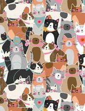 Cat Kitten Animal Fabric Purrfect Partners Cats Allover Wilmington By The Yard