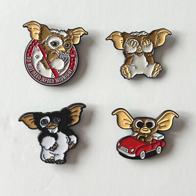 Gremlins Gizmo Pins inoffiziell 4er Set Emaille Metall Pin Anstecker Classic Film
