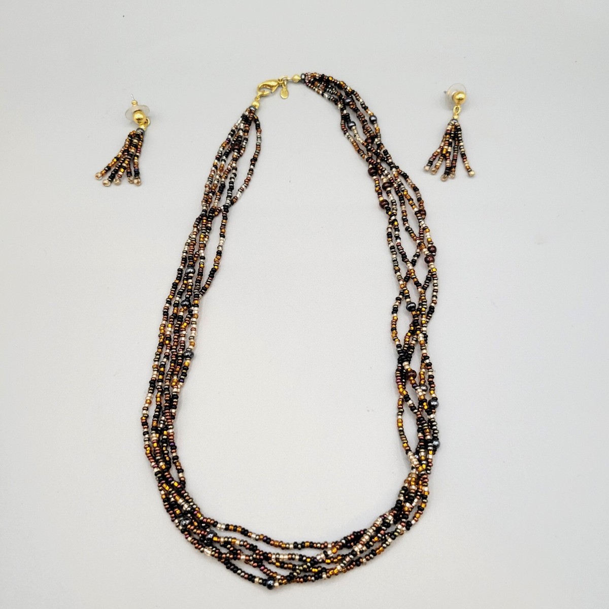 Premier Designs Multi-Strand Glass Beads Multicolor Necklace