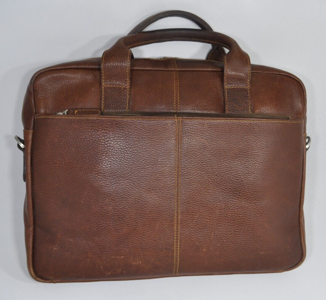 Classico Unisex Brown Leather Soft Sided Briefcase La… Gem