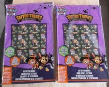 PAW PATROL TATTOO TREATS - HALLOWEEN TRICK OR TREAT - 2 SETS - 40 BOXES - NEW