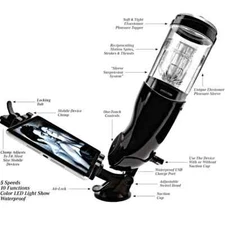 PDX Mega-Bator Ass hands-free Masturbator & Phone Holder Rechargeable Sex Toy