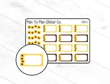 1129-3~~Sunflower Boxes & Dividers Planner Stickers.