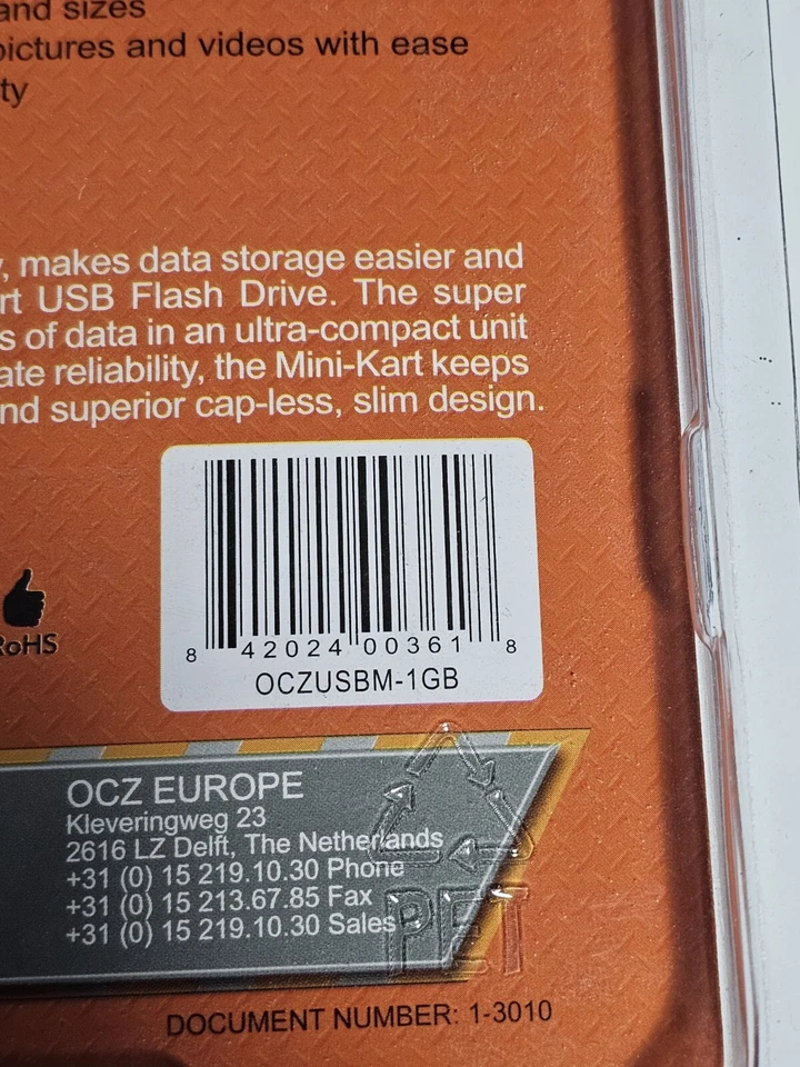 OCZ Mini Kart Ultra Slim USB Flash Drive 1 GB NEW! - Image 4 of 4