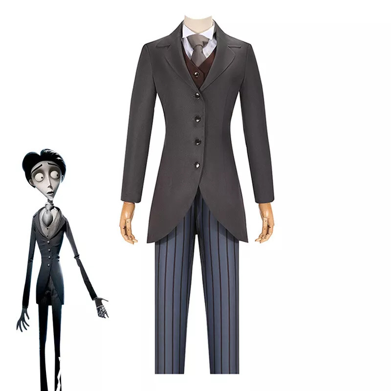 Cosplay Tim Burton Cadáver Novia Victor Van Dort Disfraz Trajes de Halloween Conjunto