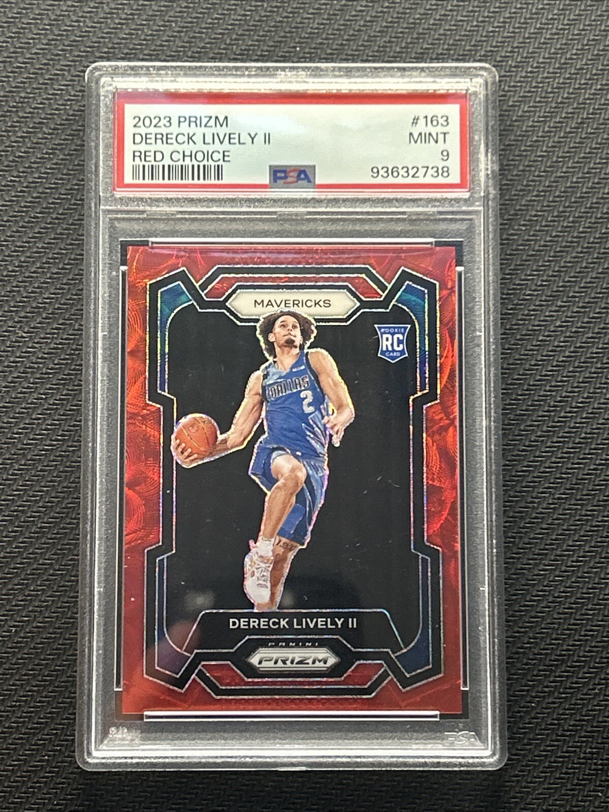 2023-24 Prizm Dereck Lively Red Choice /88 #163 PSA 9 RC