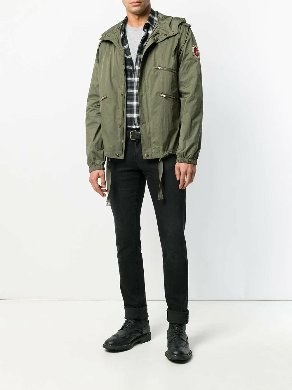 ️$1790 SAINT LAURENT Cachi CAPPUCCIO Leggero PARKA FRANGIVENTO EU 44 S