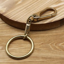Solid Brass Keychains Belt Clip Bag Wallet Hook Car Keyrings Key Holder Key Clip