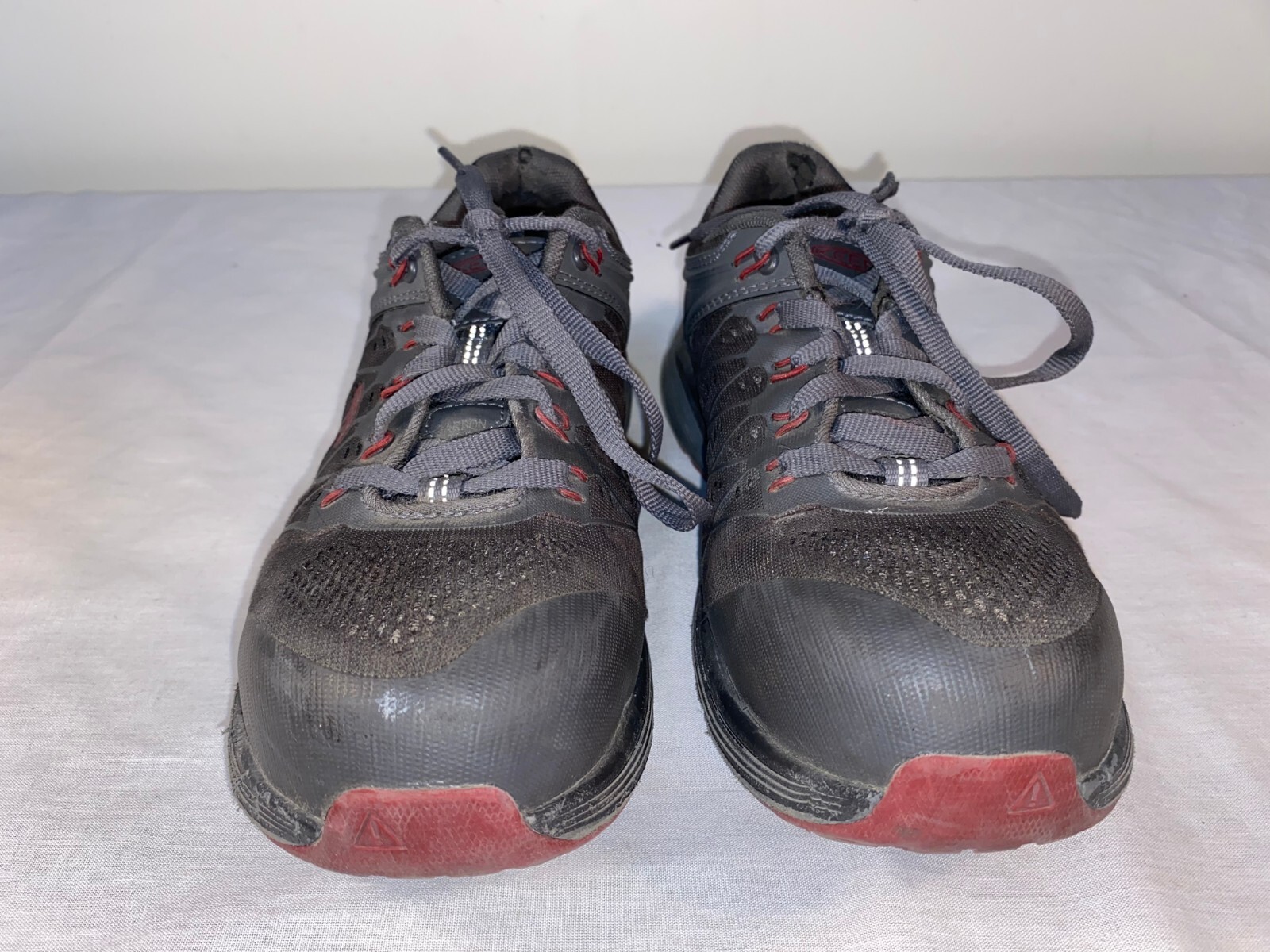 Scarpe da lavoro Keen in fibra di carbonio con punta utility da donna grigie stringate US 7 5