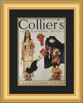 Joseph Leyendecker Collier's Magazine Cover April 27 1907 Custom Framed Print