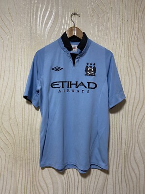 MANCHESTER CITY 2012 2013 HOME SHIRT JERSEY UMBRO sz M #16 KUN