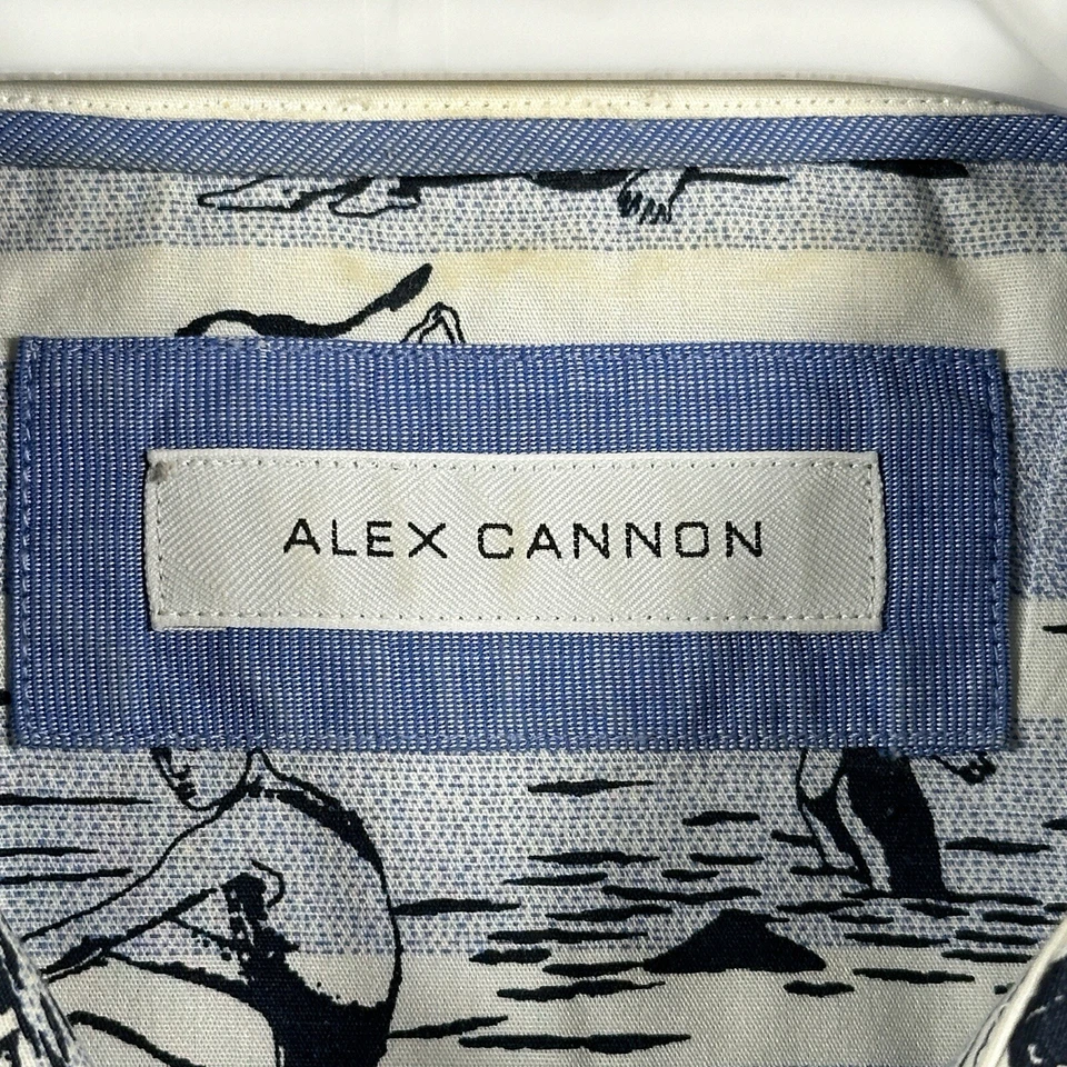 Alex Cannon Shirt Mens XL Hawaiian Button Up Short Sleeve Beach Girl Tropical - Image 4 of 4