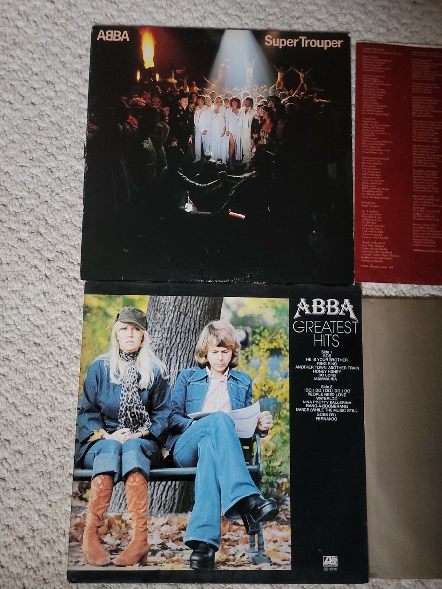ABBA Greatest Hits 1976 & ABBA Super Trouper LP Atlantic Records