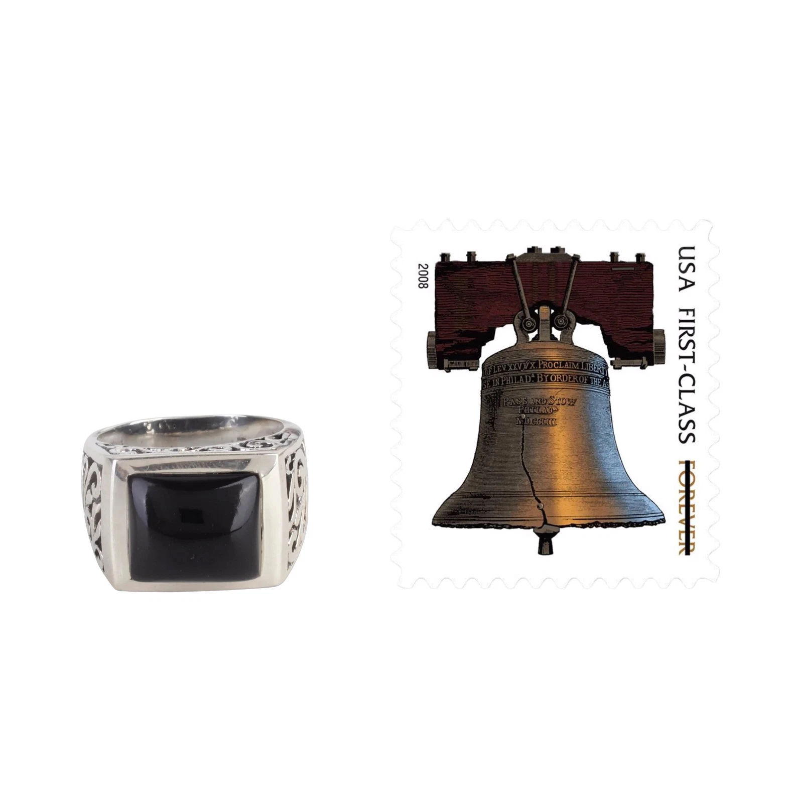 Onyx single stone ring, 'Disguise' - product detail image 4