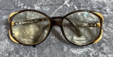 Vintage Christian Dior Eyeglasses Frames Tortoise Gold Oversize RX